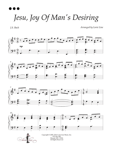 Jesu, Joy Of Man's Desiring (from My Favorite Things) (arr. Lorie Line)