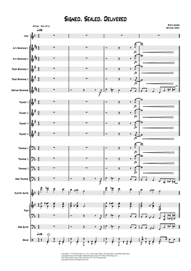 Signed, Sealed, Delivered I'm Yours (arr. Johan Verhey)