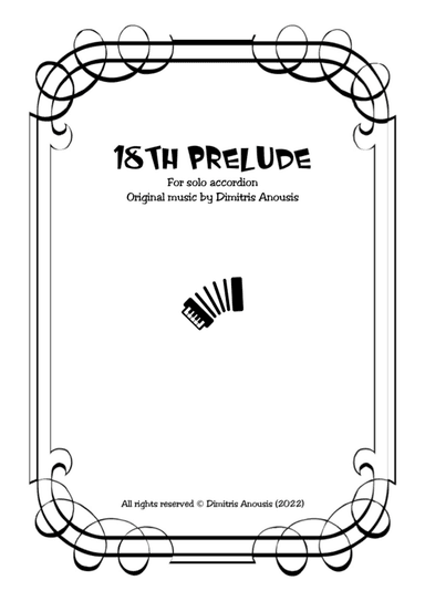 Dimitris Anousis "18th Prelude" for solo accordion
