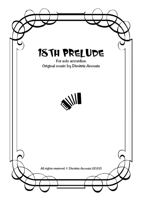 Dimitris Anousis "18th Prelude" for solo accordion