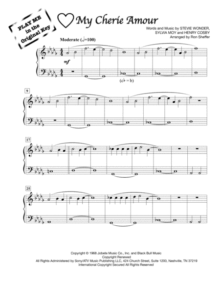 My Cherie Amour (arr. Ron Sheffer)