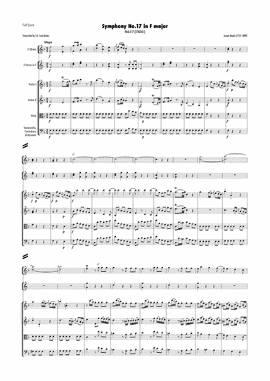 Haydn - Symphony No.17 in F major, Hob.I:17 (arr. J.G. Cucó Barber)
