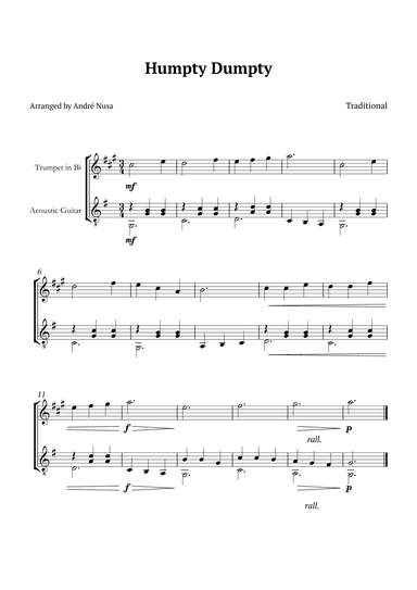 Humpty Dumpty (arr. André Nusa)