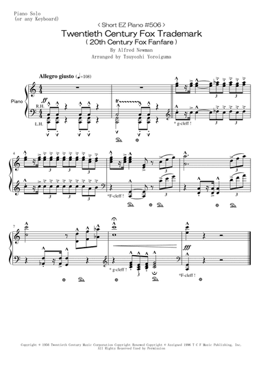 Twentieth Century Fox Trademark (arr. Tsuyoshi Yoroiguma)