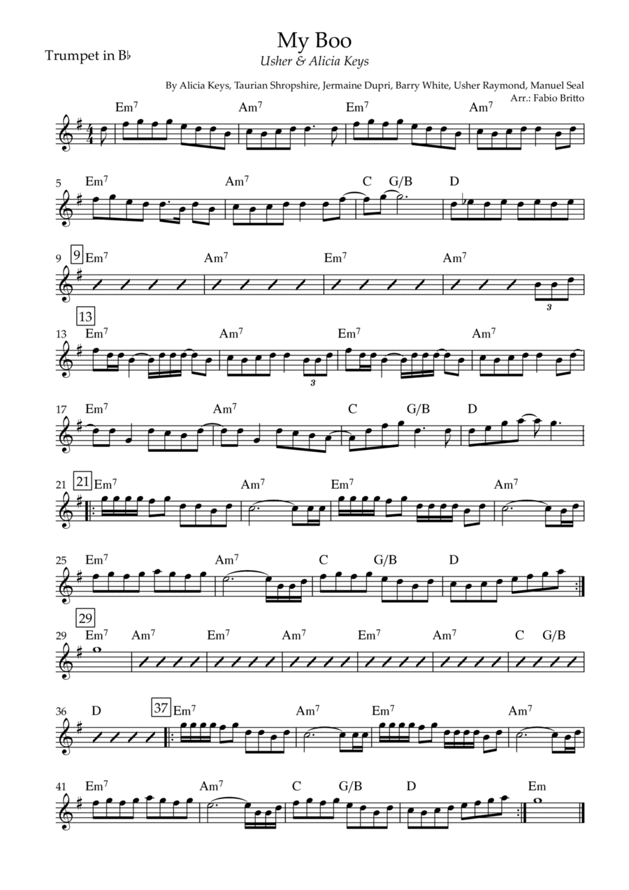 My Boo (arr. Fabio Britto)