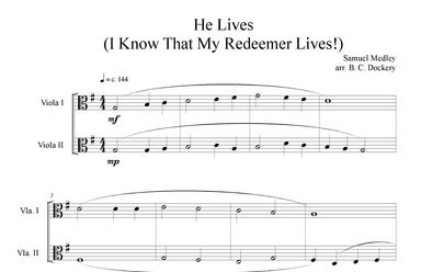 He Lives (Viola Duet) (arr. B. C. Dockery)