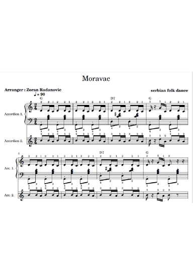 Moravac kolo - C major - for accordion duet (arr. Zoran Radanovic)