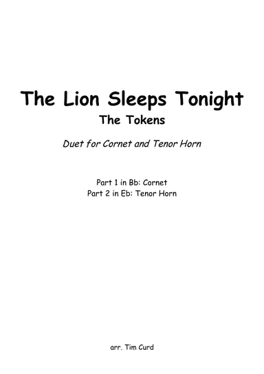 The Lion Sleeps Tonight (arr. Tim Curd)