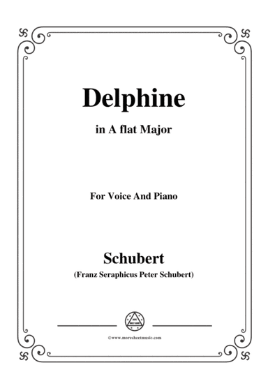 Schubert-Delphine in A flat Major,for voice and piano (arr. MSM)