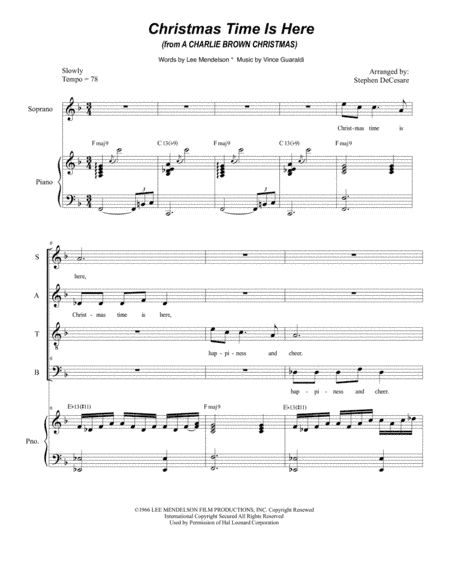 Christmas Time Is Here (arr. Stephen DeCesare)