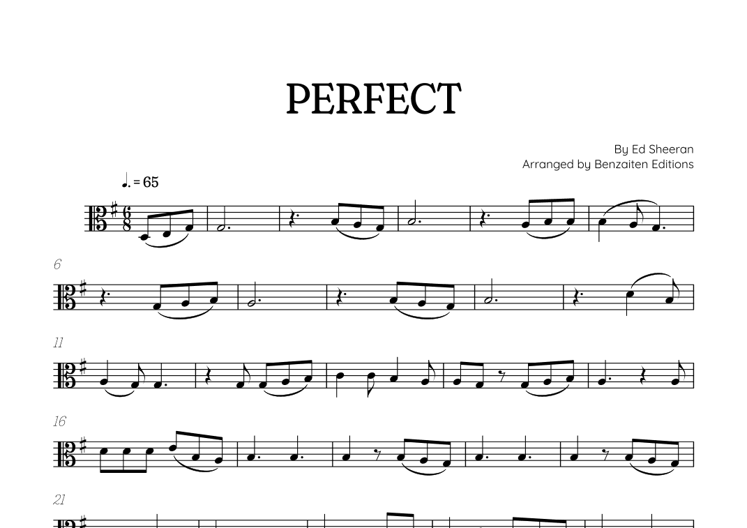 Perfect (arr. Benzaiten Editions)