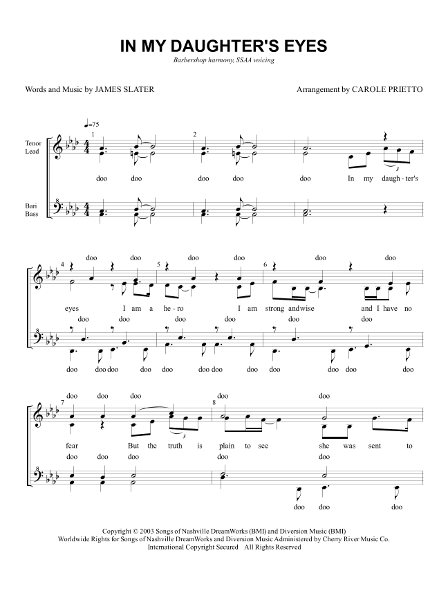 In My Daughter's Eyes (arr. CAROLE PRIETTO)