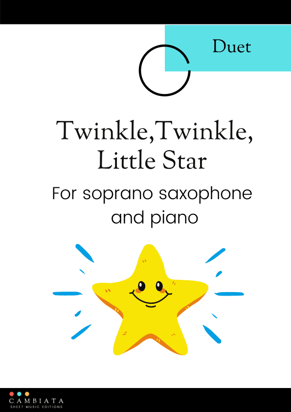 Twinkle,Twinkle, Little Star - For soprano saxophone (solo) and piano (Easy/Beginner) (arr. Levy Nunes)