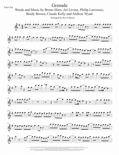 Grenade (arr. Kevin Busse)