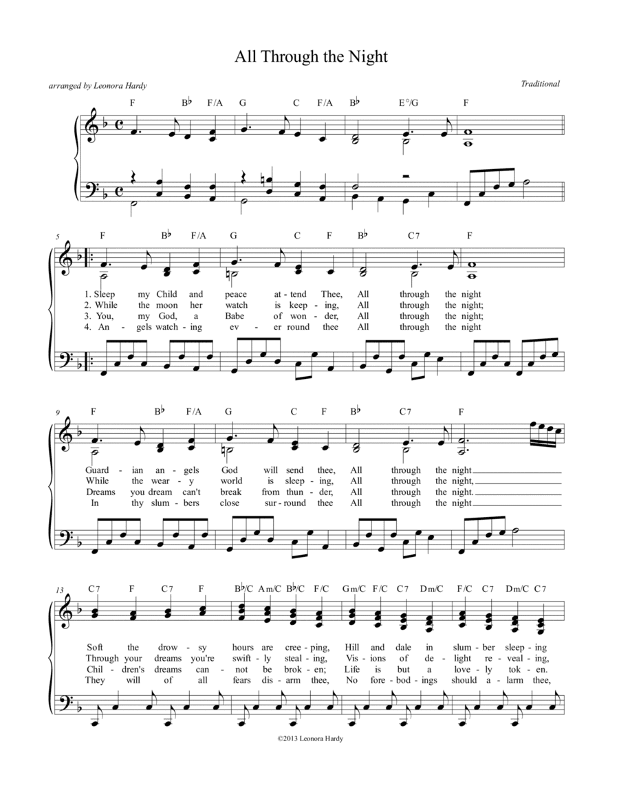 All Through the Night (arr. Leonora Hardy)