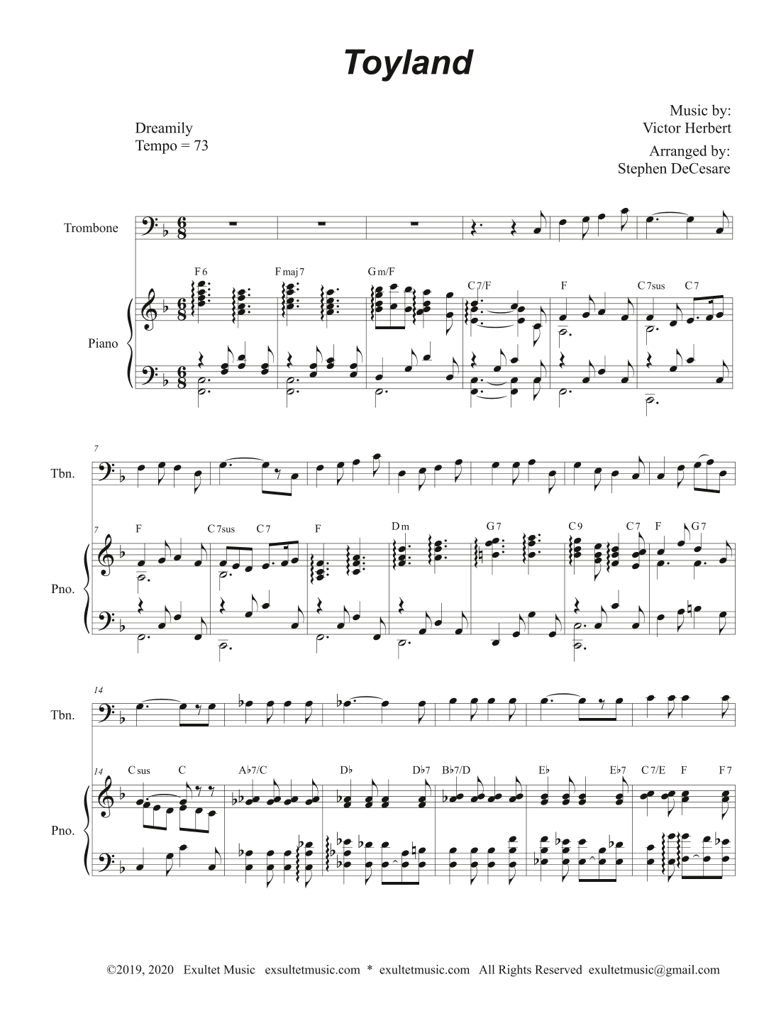 Toyland (Trombone solo and Piano) (arr. Stephen DeCesare)