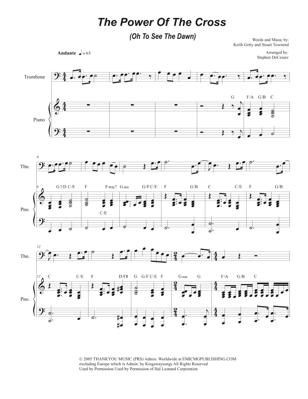 The Power Of The Cross (oh To See The Dawn) (arr. Stephen DeCesare)