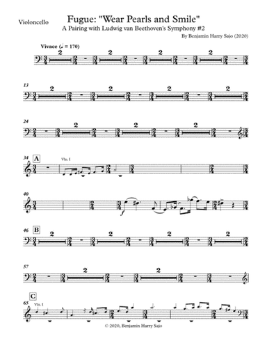 Fugue: "Wear Pearls and Smile" (A Pairing with Beethoven's Symphony #2) - Violoncello