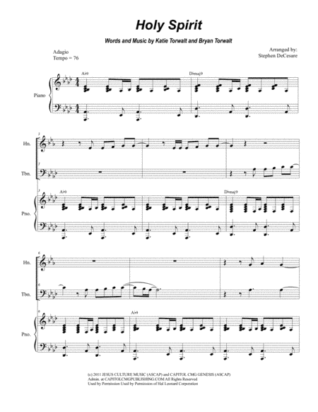 Holy Spirit (arr. Stephen DeCesare)