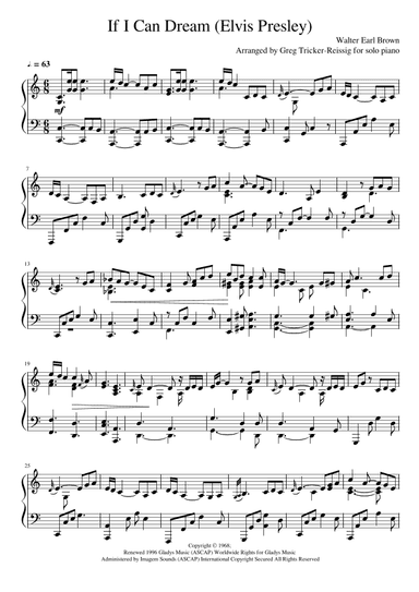 If I Can Dream (arr. Greg Tricker-Reissig)