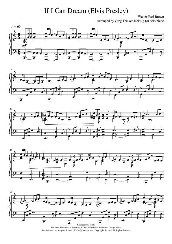 If I Can Dream (arr. Greg Tricker-Reissig)