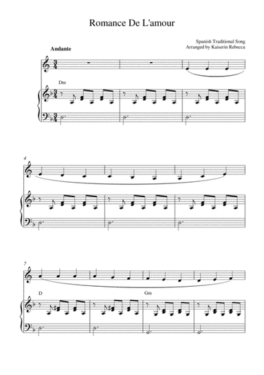 Romance De L'amour (arr. Kaiserin Rebecca)