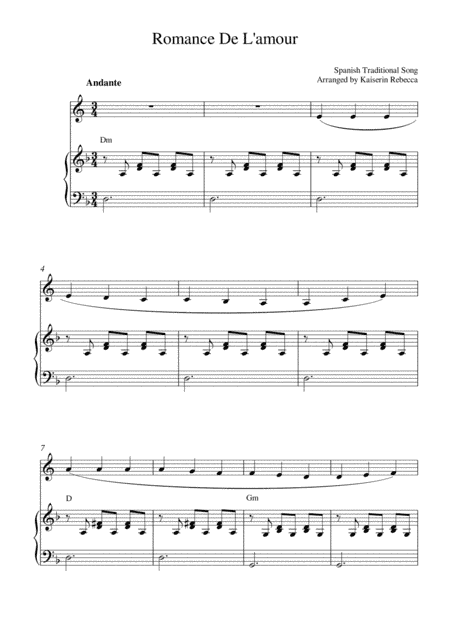 Romance De L'amour (arr. Kaiserin Rebecca)