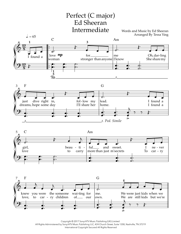 Perfect (arr. Tessa Ying)