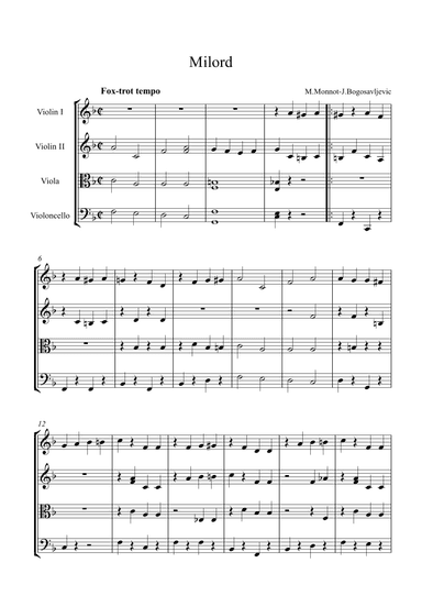 Milord (arr. Jovan Bogosavljević)