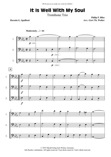 It Is Well With My Soul (arr. Gert Th. Walter)