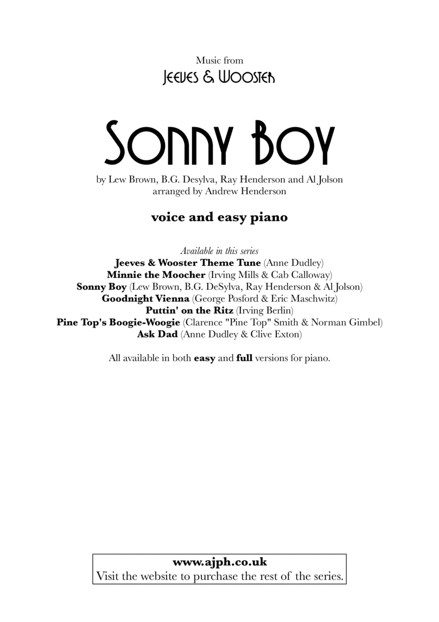 Sonny Boy (arr. Andrew Henderson)