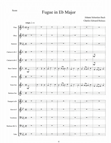 Fugue in Eb Major--Concert Band Set (arr. Charles Edward Holmes)
