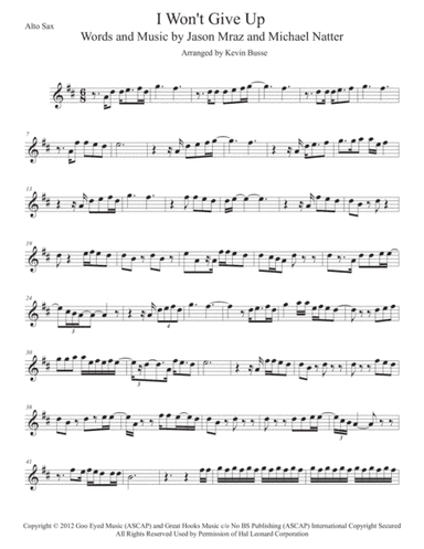 I Won't Give Up (arr. Kevin Busse)