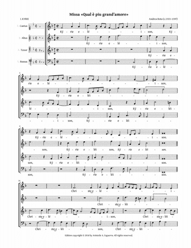 Missa Qual è piu grand'amore (Rota) (arr. Aristotle A. Esguerra)