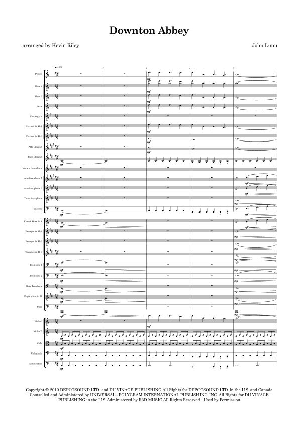 Downton Abbey (theme) (arr. Kevin Riley)