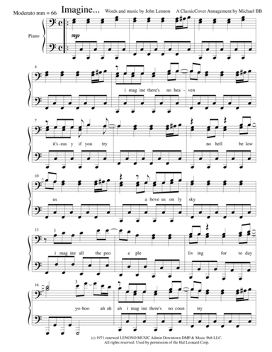 Imagine (arr. Michael Butkus-Bomier)