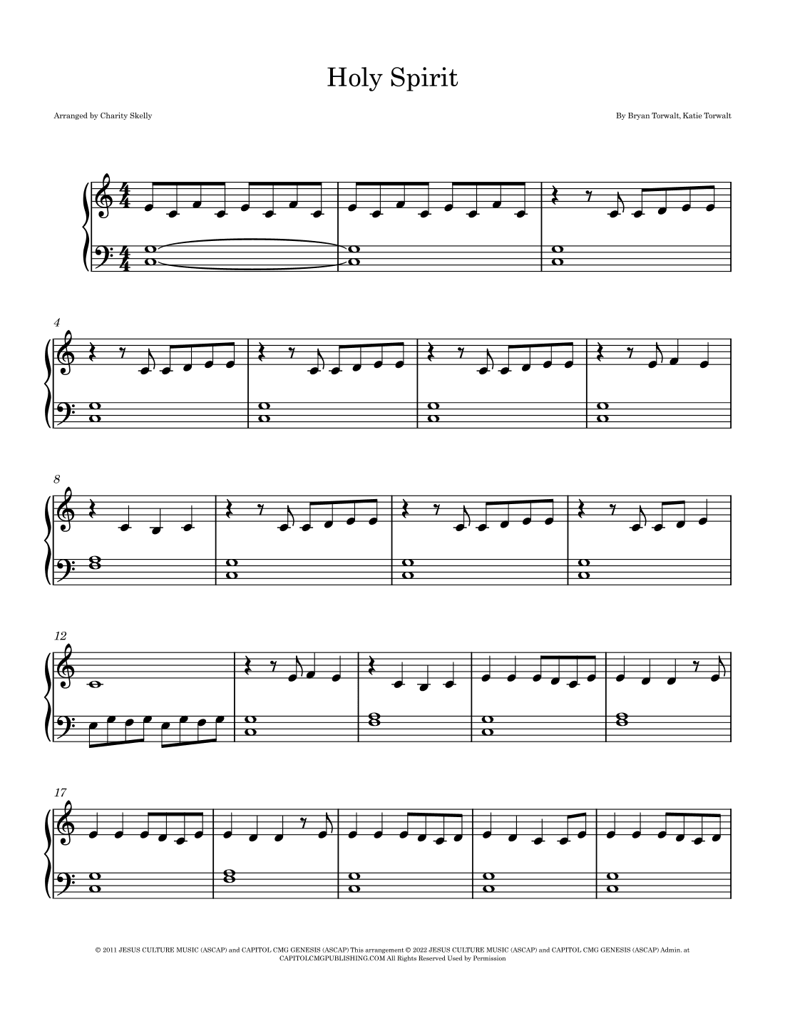 Holy Spirit (arr. Charity Skelly)