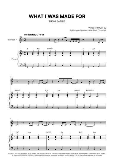 What Was I Made For? (arr. Cadenza Editions)