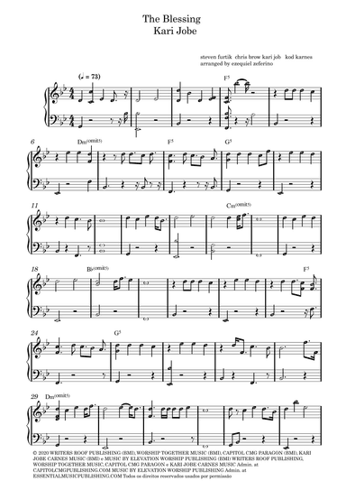 The Blessing (arr. by ezequiel)