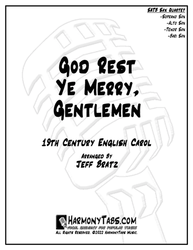 God Rest Ye Merry, Gentlemen (SATB Sax Quartet) (arr. Jeff Bratz)