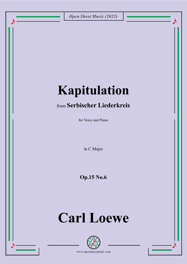 Loewe-Kapitulation,in C Major,Op.15 No.6 (arr. OSM Press)
