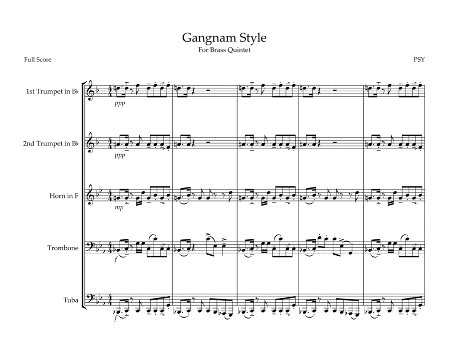 Gangnam Style (arr. David Watson)