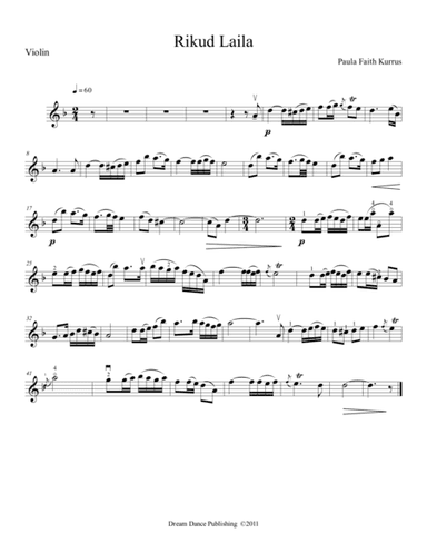 Rikud Laila (violin solo part)