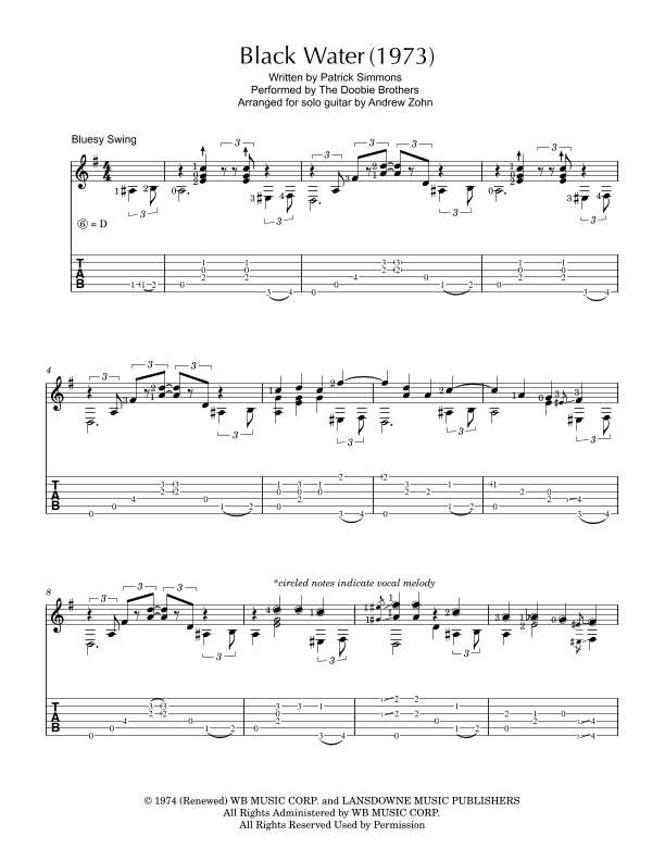 Black Water (arr. Andrew Zohn)
