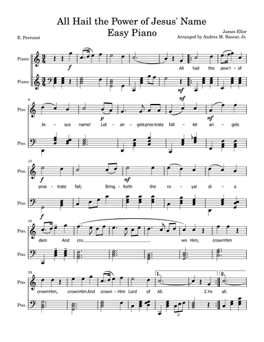 All Hail The Power of jesus (arr. Andres M. Bascar, Jr.)