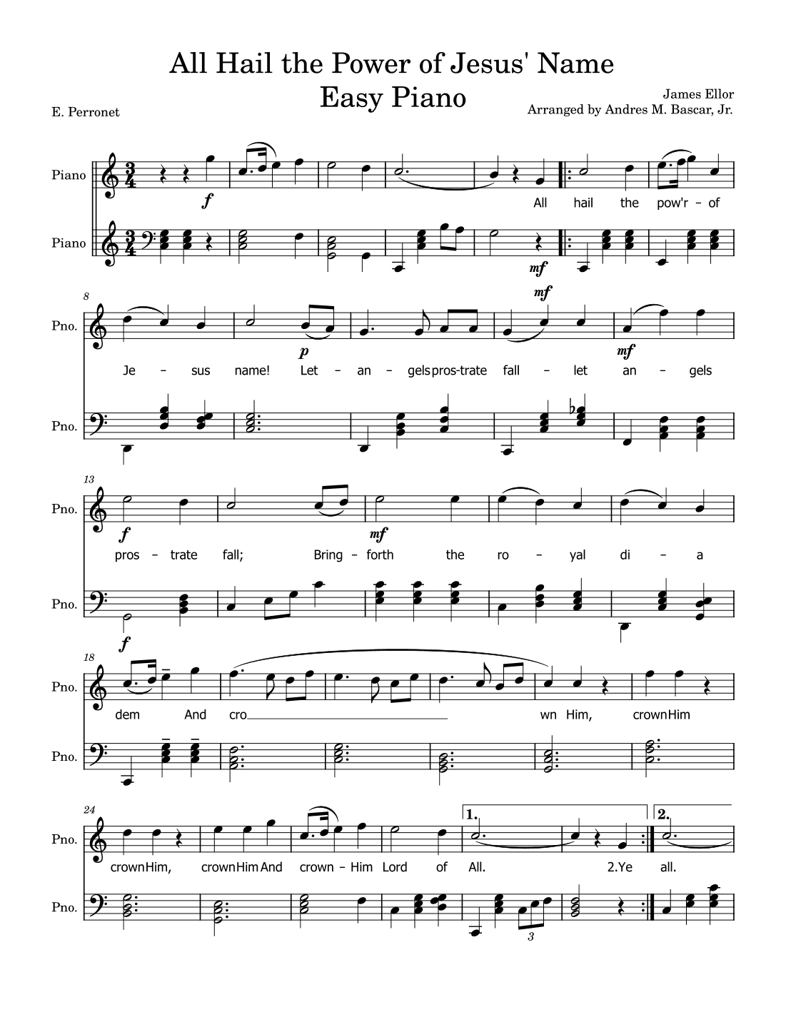 All Hail The Power of jesus (arr. Andres M. Bascar, Jr.)