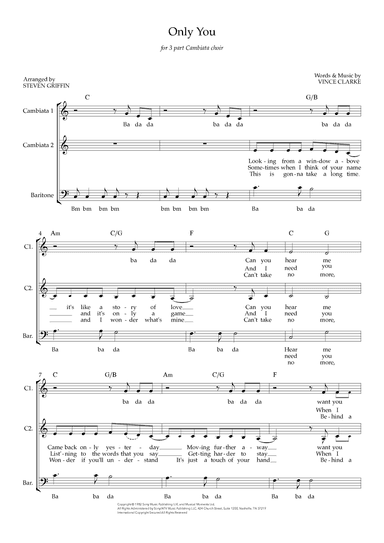 Only You (arr. Steven Griffin)