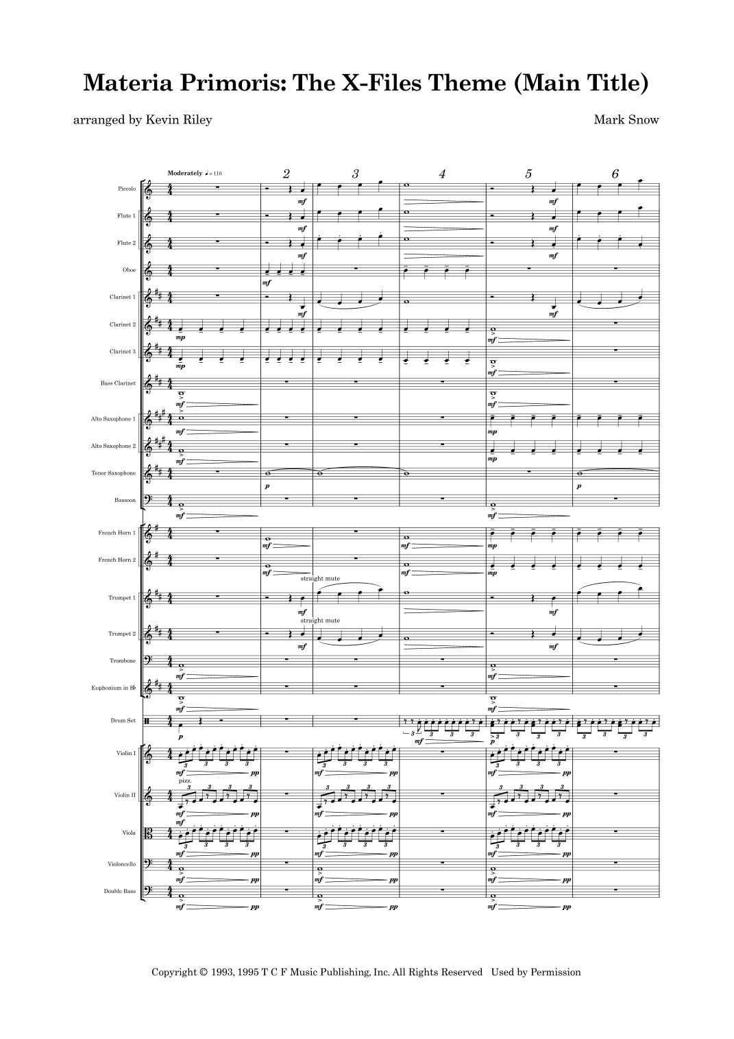 Theme From The X-files (arr. Kevin Riley)