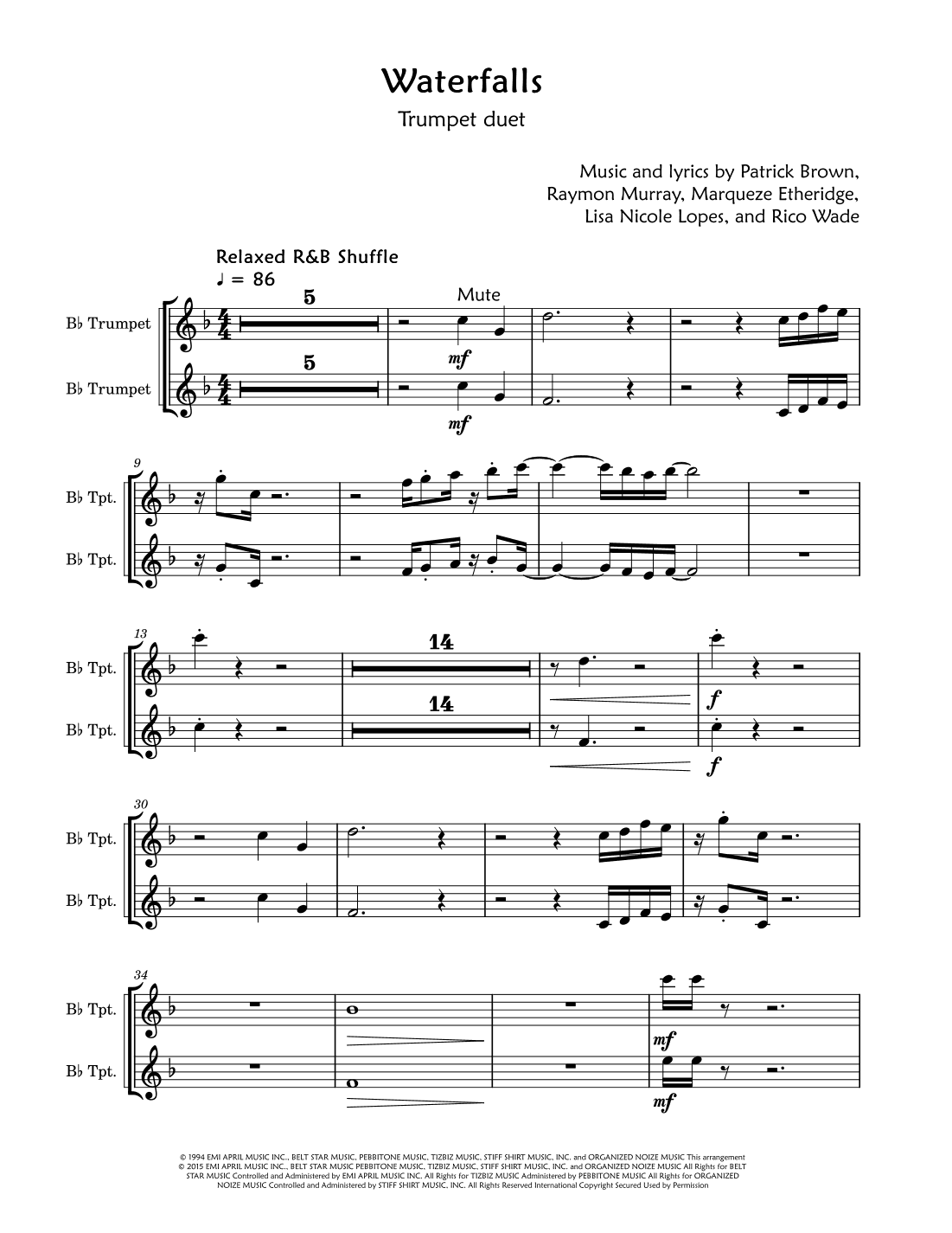 Waterfalls (arr. David Lartey)