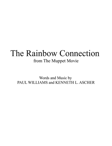 The Rainbow Connection (arr. mcbleke)